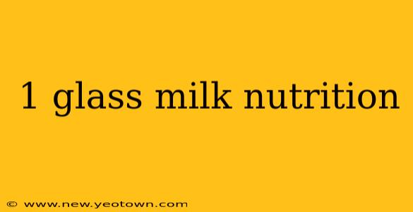 1 glass milk nutrition