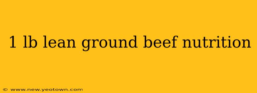 1 lb lean ground beef nutrition