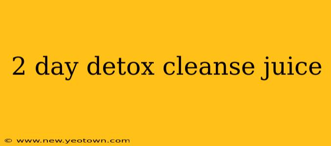 2 day detox cleanse juice