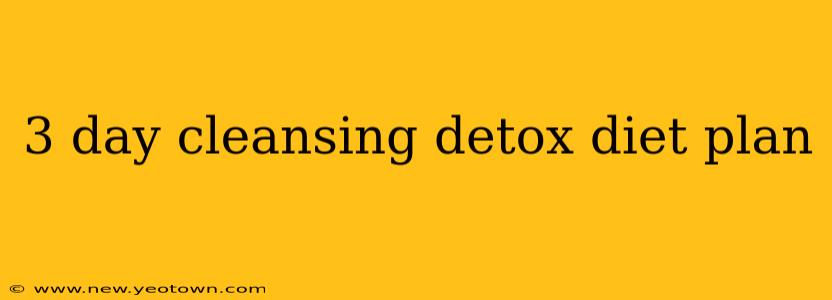 3 day cleansing detox diet plan