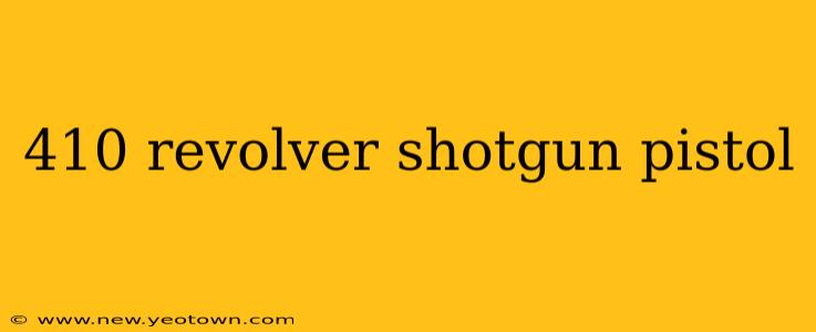 410 revolver shotgun pistol