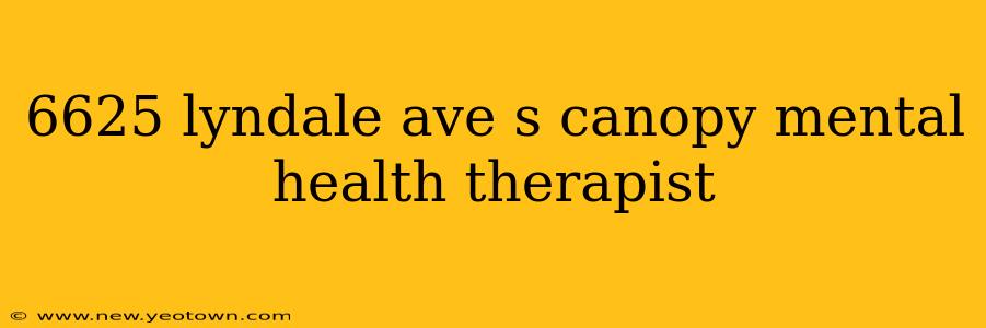 6625 lyndale ave s canopy mental health therapist
