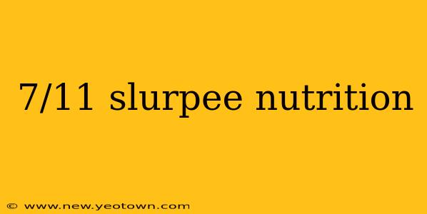 7/11 slurpee nutrition