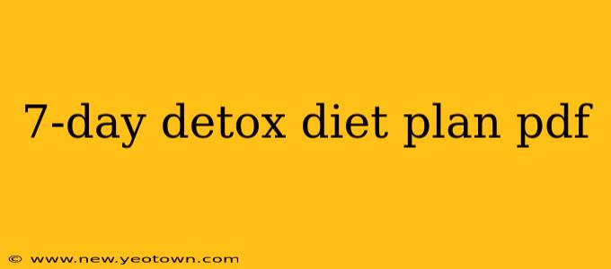 7-day detox diet plan pdf