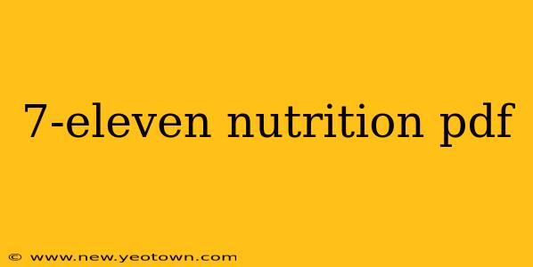 7-eleven nutrition pdf