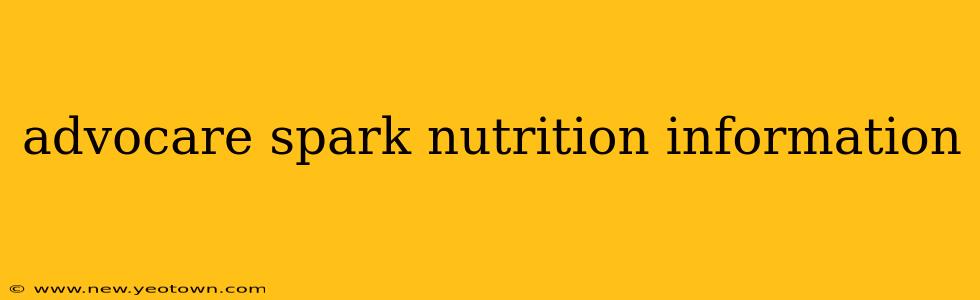 advocare spark nutrition information
