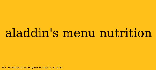 aladdin's menu nutrition