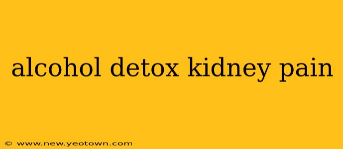 alcohol detox kidney pain