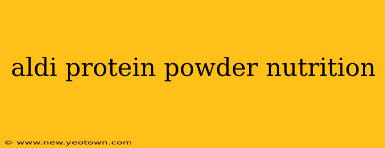 aldi protein powder nutrition