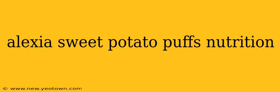 alexia sweet potato puffs nutrition
