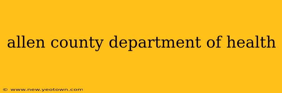 allen county department of health