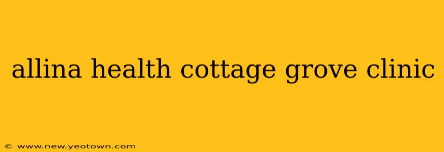 allina health cottage grove clinic