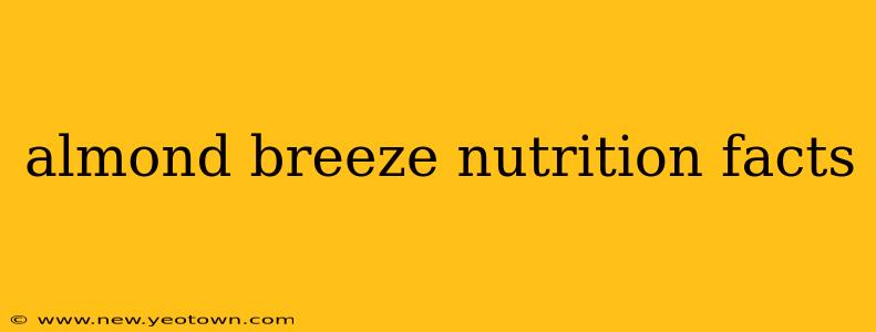 almond breeze nutrition facts