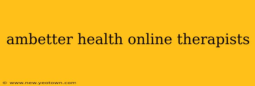 ambetter health online therapists