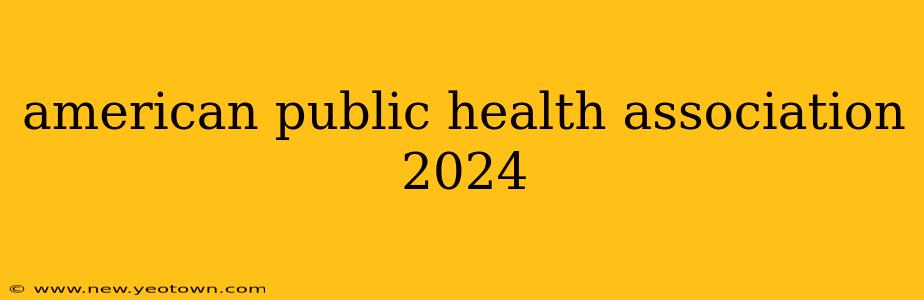 american public health association 2024