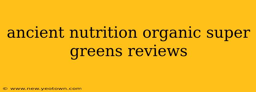 ancient nutrition organic super greens reviews