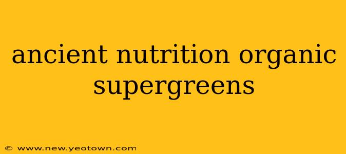 ancient nutrition organic supergreens