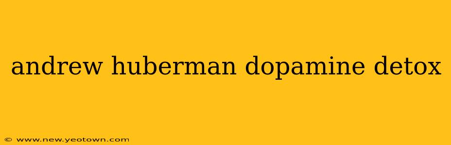 andrew huberman dopamine detox