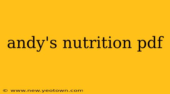 andy's nutrition pdf