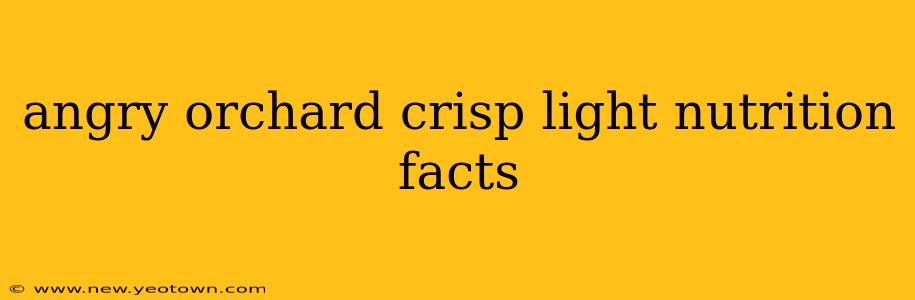 angry orchard crisp light nutrition facts