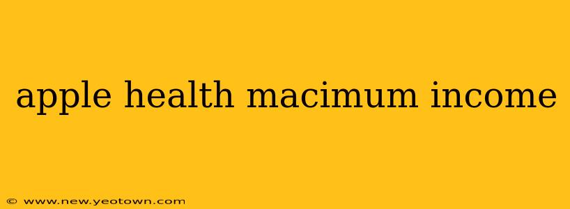 apple health macimum income