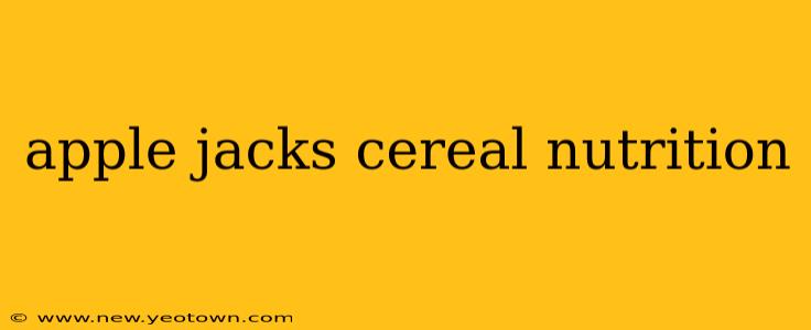 apple jacks cereal nutrition
