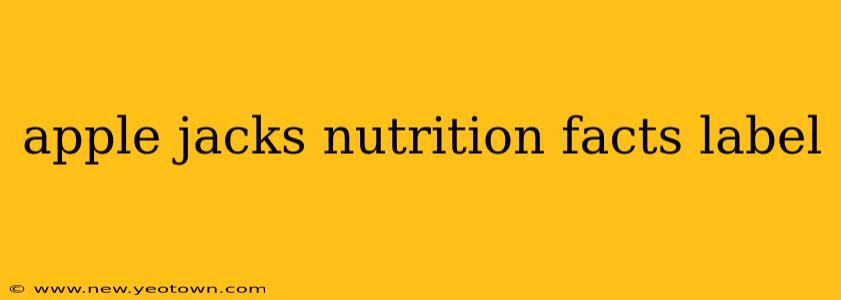 apple jacks nutrition facts label