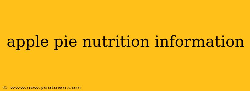 apple pie nutrition information
