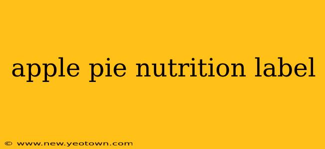 apple pie nutrition label