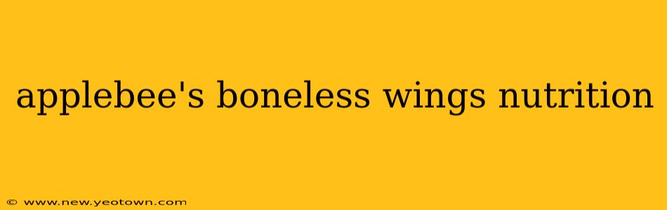 applebee's boneless wings nutrition