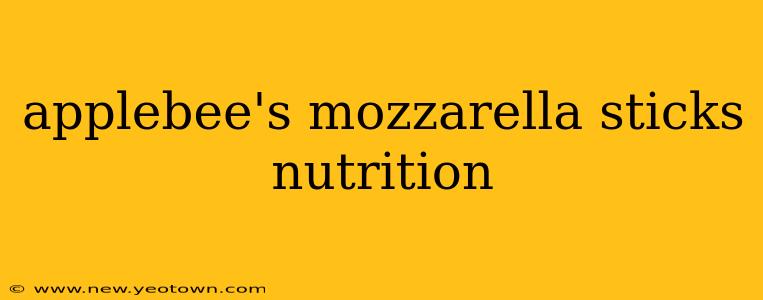 applebee's mozzarella sticks nutrition