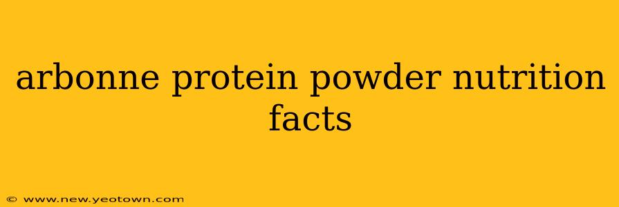 arbonne protein powder nutrition facts