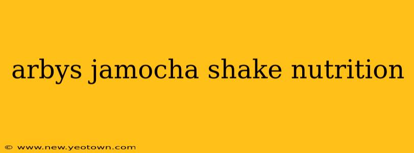arbys jamocha shake nutrition