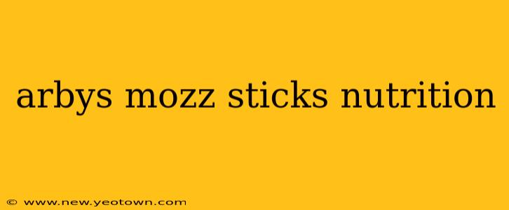 arbys mozz sticks nutrition