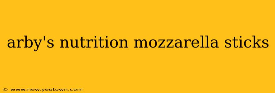 arby's nutrition mozzarella sticks