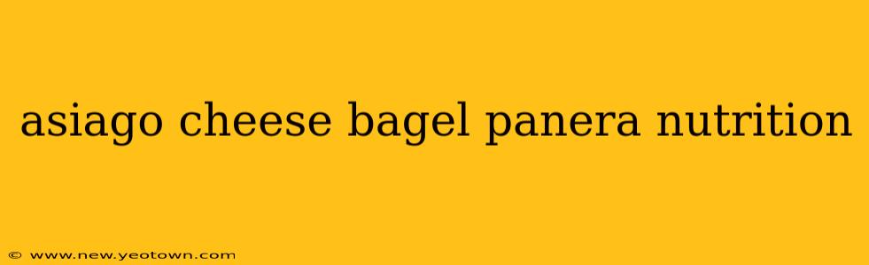 asiago cheese bagel panera nutrition