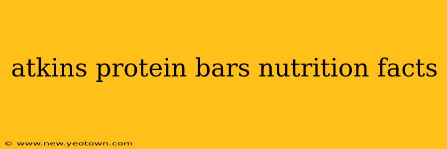 atkins protein bars nutrition facts