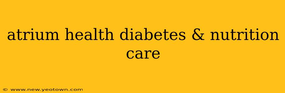 atrium health diabetes & nutrition care