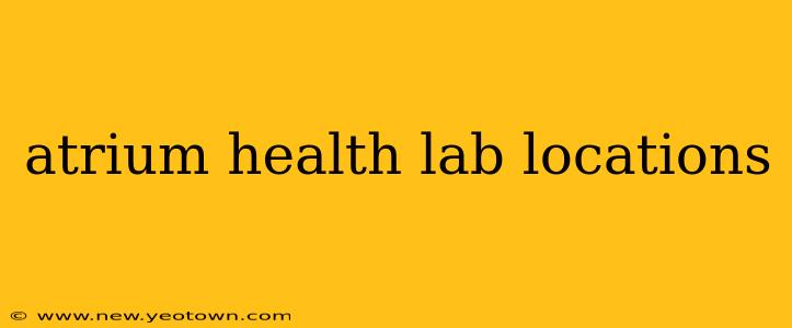 atrium health lab locations