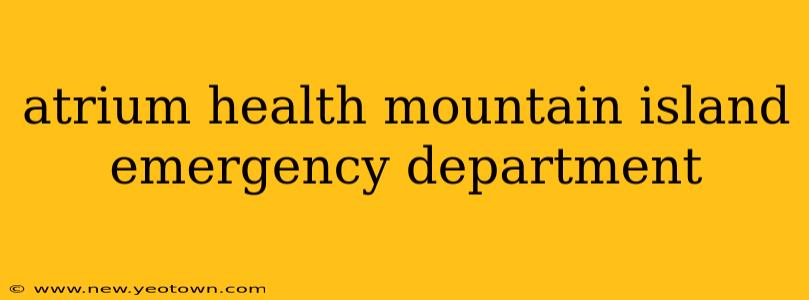 atrium health mountain island emergency department