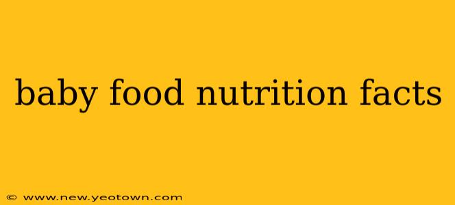 baby food nutrition facts