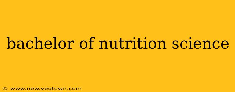 bachelor of nutrition science