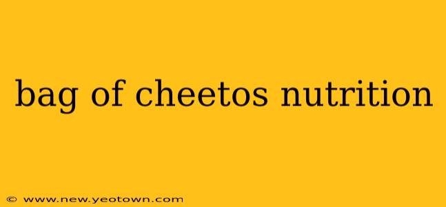 bag of cheetos nutrition