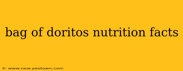 bag of doritos nutrition facts