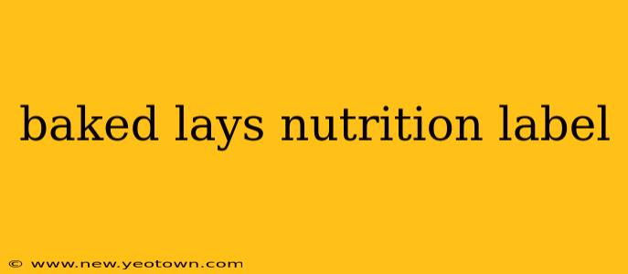 baked lays nutrition label