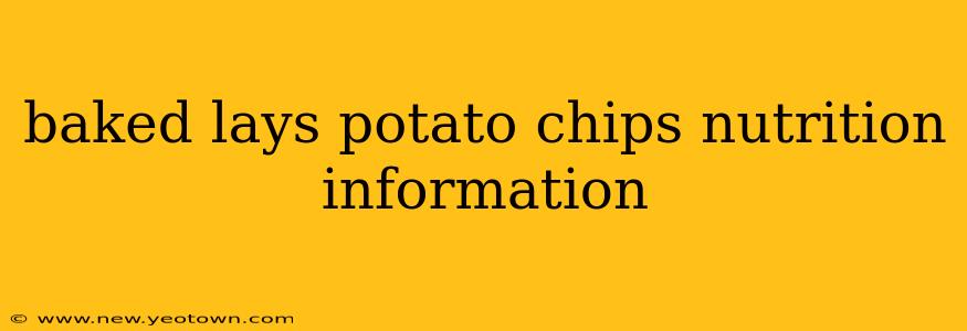 baked lays potato chips nutrition information