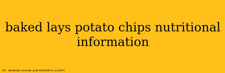 baked lays potato chips nutritional information