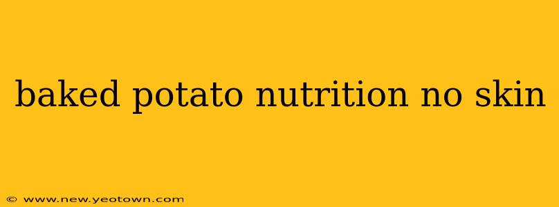 baked potato nutrition no skin