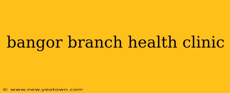 bangor branch health clinic
