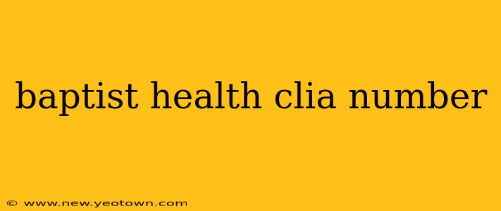 baptist health clia number